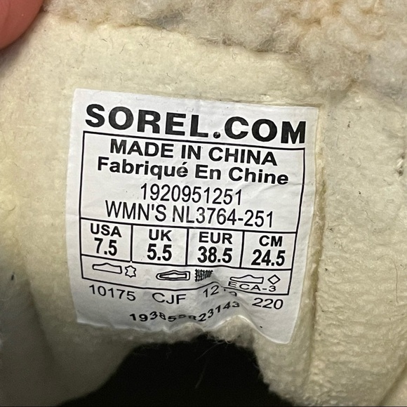 Sorel Joan of Arctic Wedge II Shearling Trim Sand Leather Boot - Picture 7 of 10